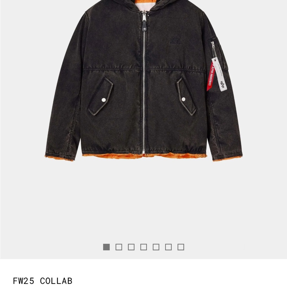 ALPHA INDUSTRIES X PURPLE BRAND HOODED BOMBER JACKET